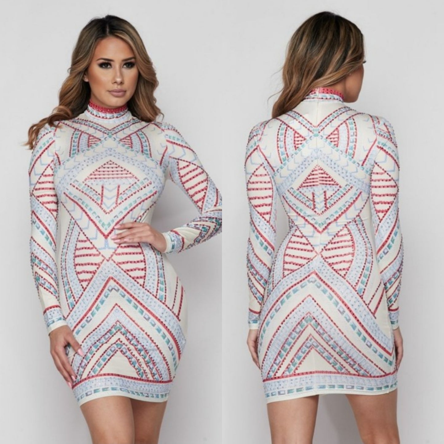 Geometric Printed Dress